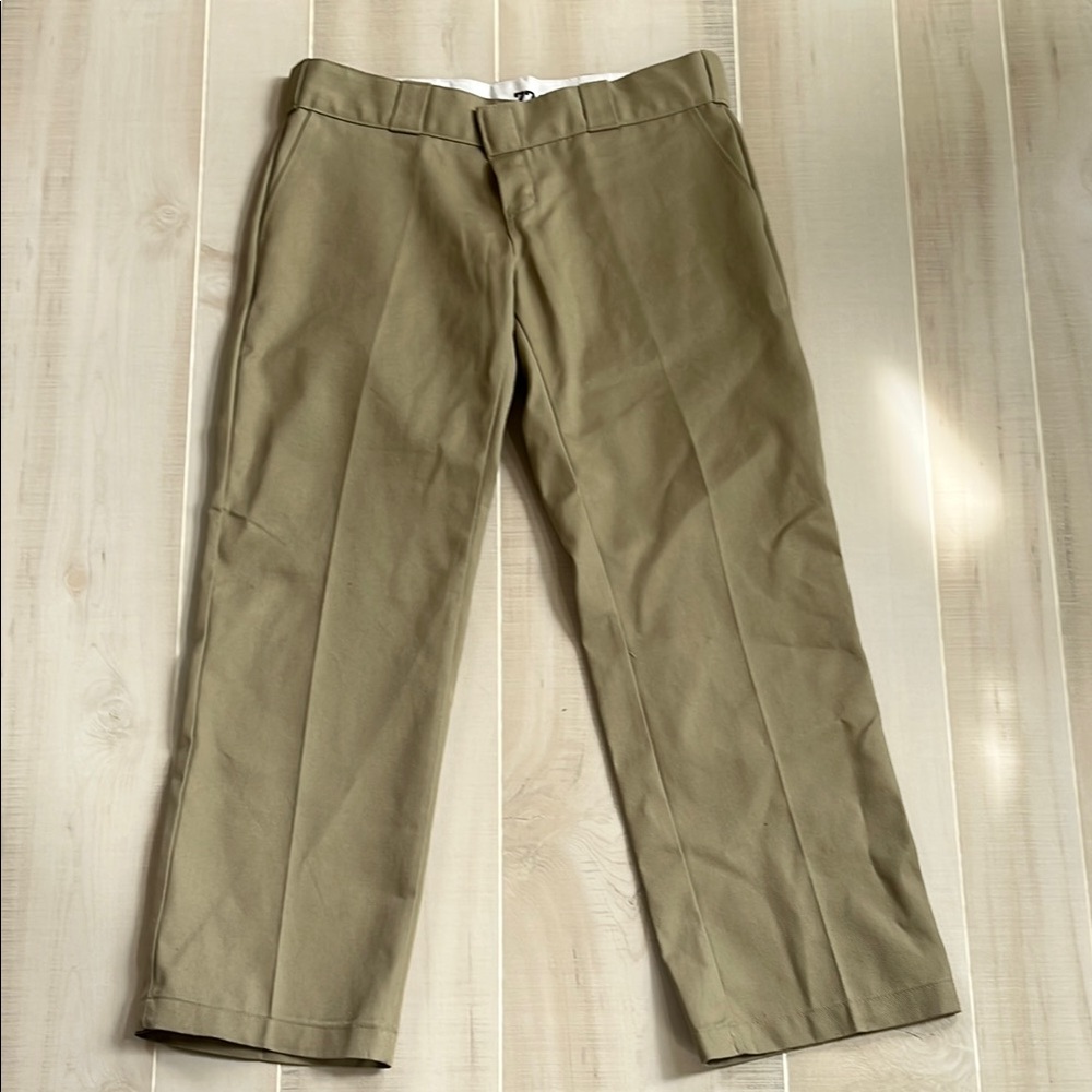 Dickies Tan Chinos Flat Front Straight Leg